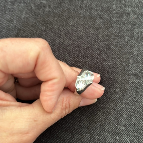 Laguna wave Ring Silver and Cubic Zirconia size 6 - Picture 4 of 11